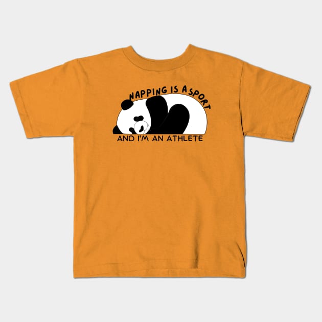 Napping is a sport and i am an athlete Kids T-Shirt by Artist usha